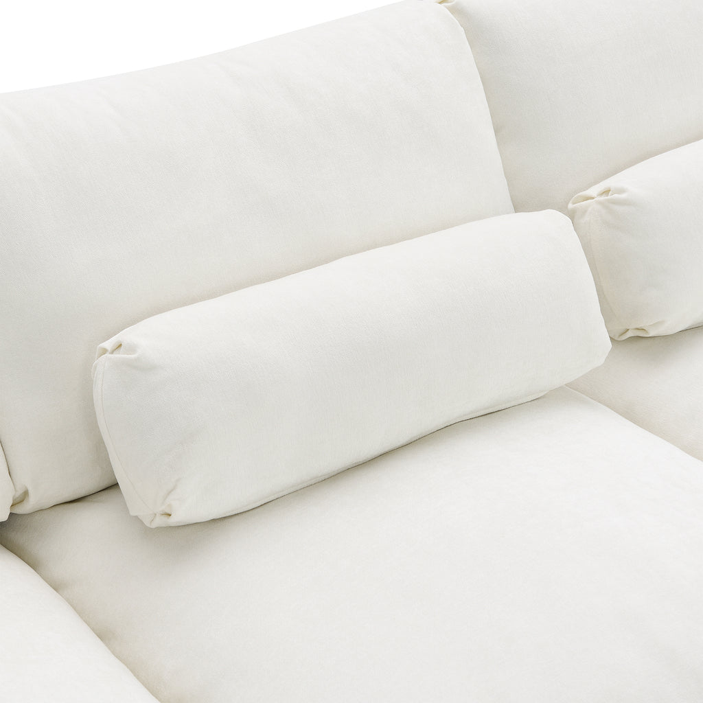 [VIDEO]86.5'' Chenille Modular Sectional Sofa with Storage Pockets, 5 Seat U Shaped Couch Set with Pillows,Free Combination,Modern Cloud Sofa with 2 Movable Ottoman for Living Room,Apartment,3 Colors