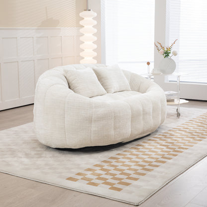 COOLMORE Bean Bag sofa Lazy Sofa Durable Comfort Lounger High Back Bean Bag Chair Couch for Adults and Kids, Indoor & Outdoor, Accent Floor Soft Lounge Chair  (Beige chenille)