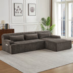 Chenille L-Shape Luxury Sectional Oversized Sofa,Mnimalist Design,Comfy Sleeper Couch for Living Room,Apartment&Reception Spaces,No Assembly Required Sectional Sofa