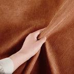 Chenille Upholstered 3-Seat Sofa in Orange with Storage.