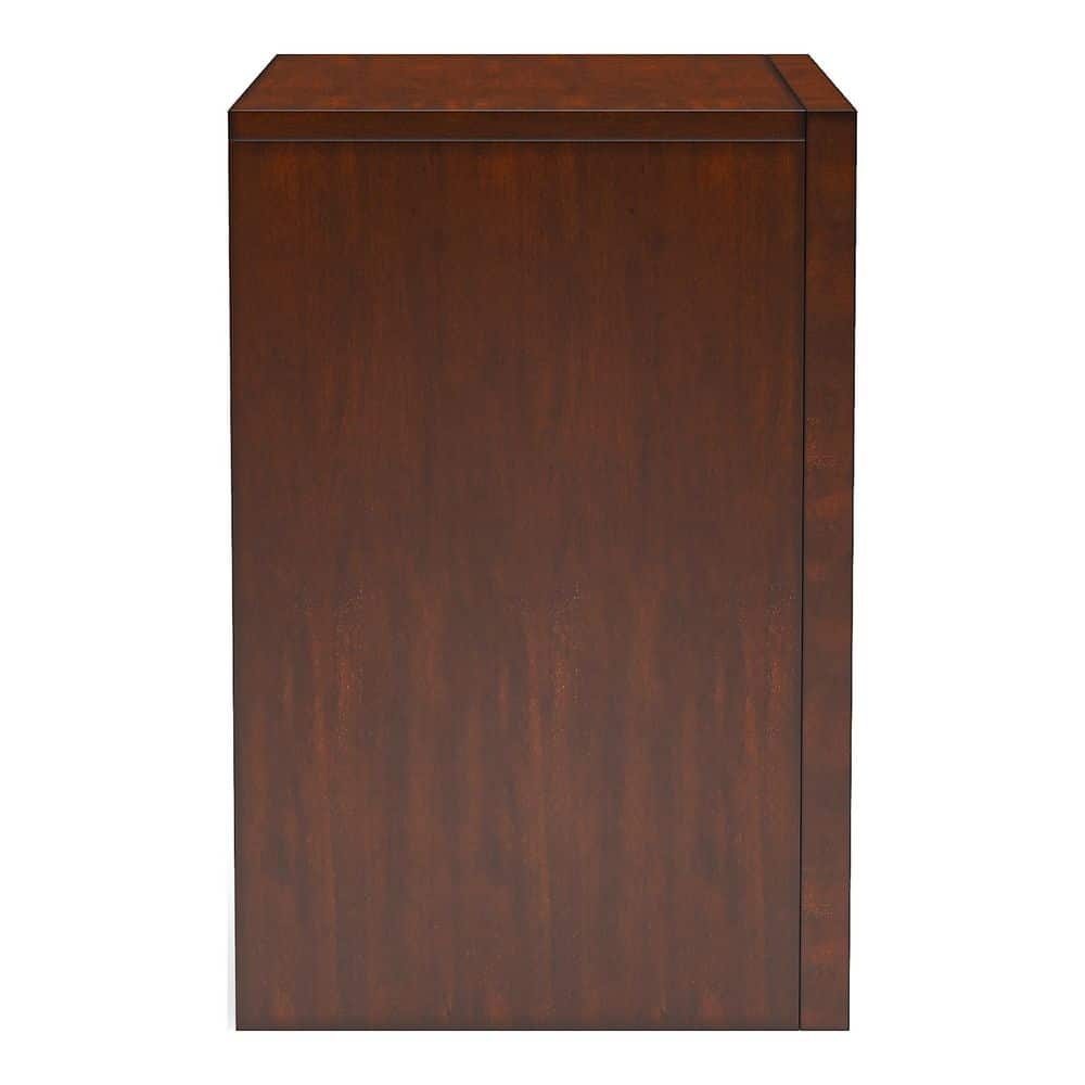 Cherry Color Simple Contemporary 1pc Nightstand Solid wood Bedside Table Knob Pulls 2-Drawers Bedside Table