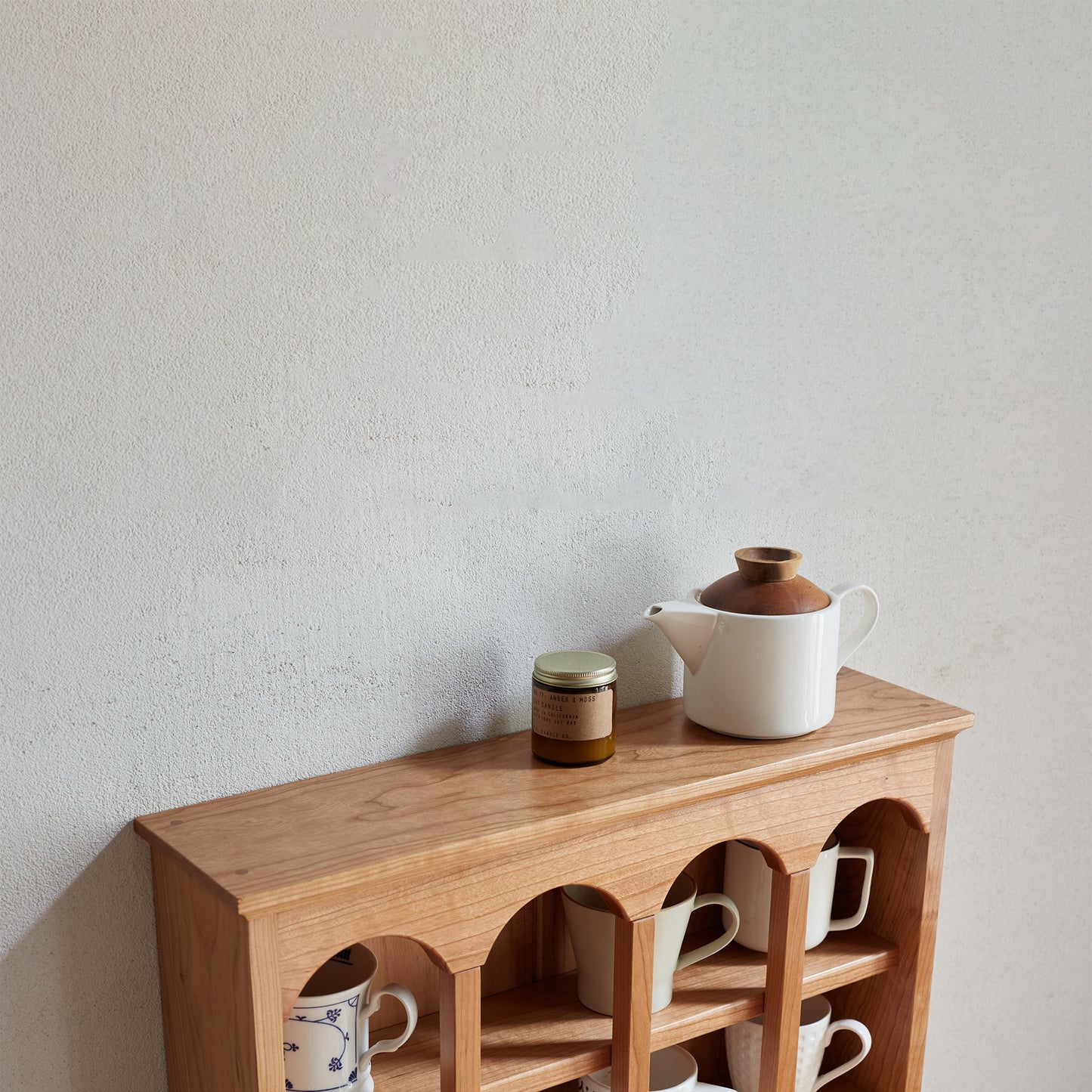 North America A Grade Cherry One Piece Solid Wood Storage Rack Simple European Style Solid Wood Kitchen Table Cup Holder For Home