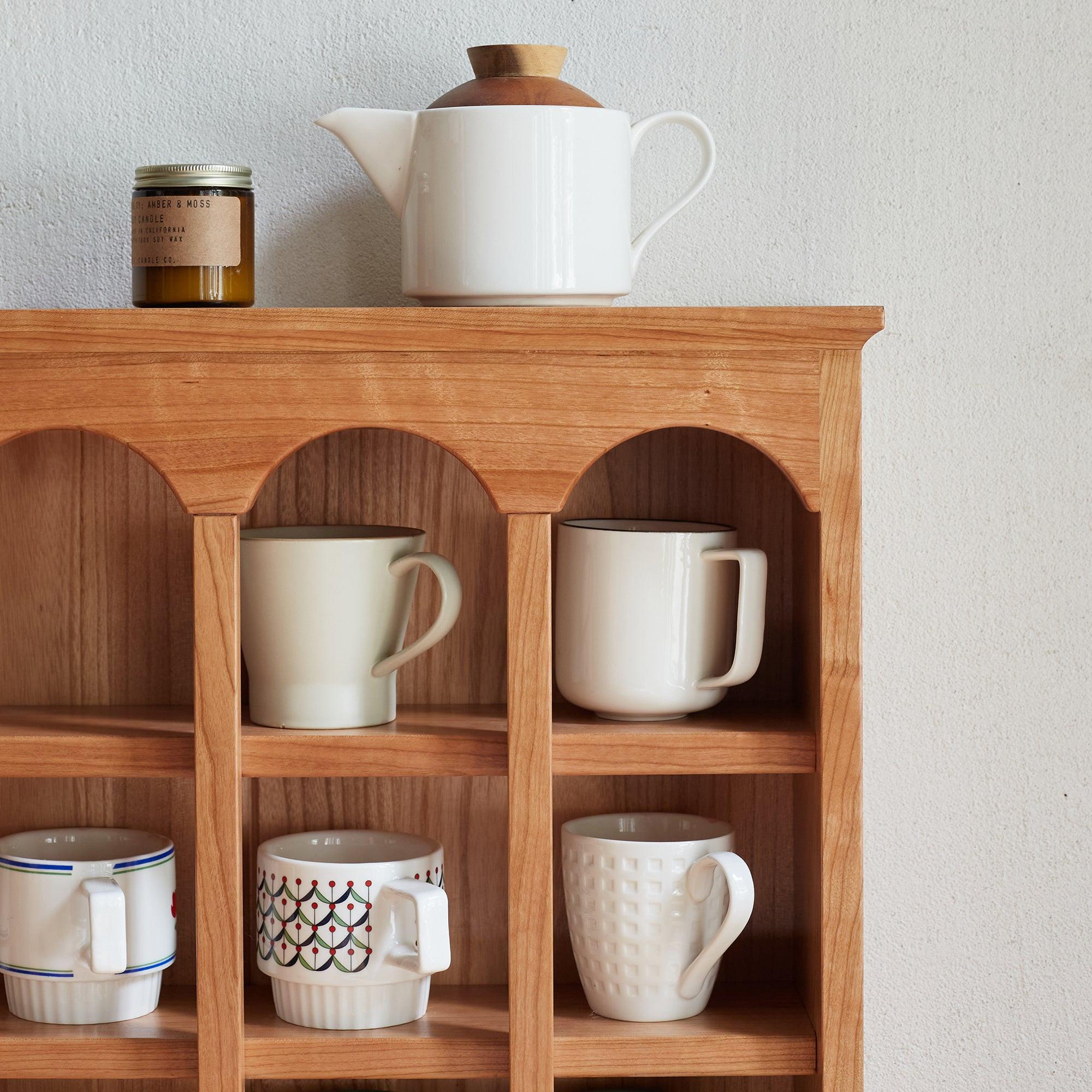 Cherry Wood Solid Storage Rack For Kitchen Dining.
