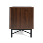 Functional 4-Door TV Cabinet – 2 Storage Spaces, Adjustable Shelves, Ideal for Living Room Organization, Chestnut