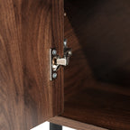 Functional 4-Door TV Cabinet – 2 Storage Spaces, Adjustable Shelves, Ideal for Living Room Organization, Chestnut