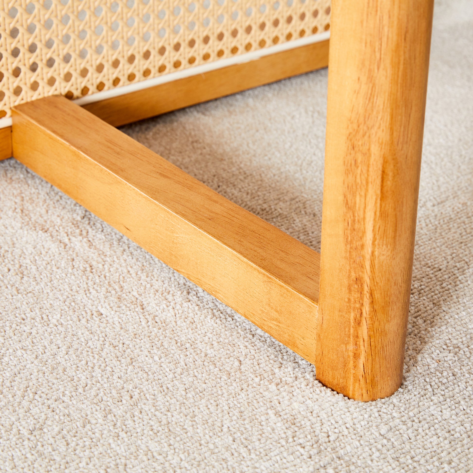 Chinese countryside retro solid wood round table, simple modern imitation rattan table, wooden table, desk. Suitable for dining room, living room, office