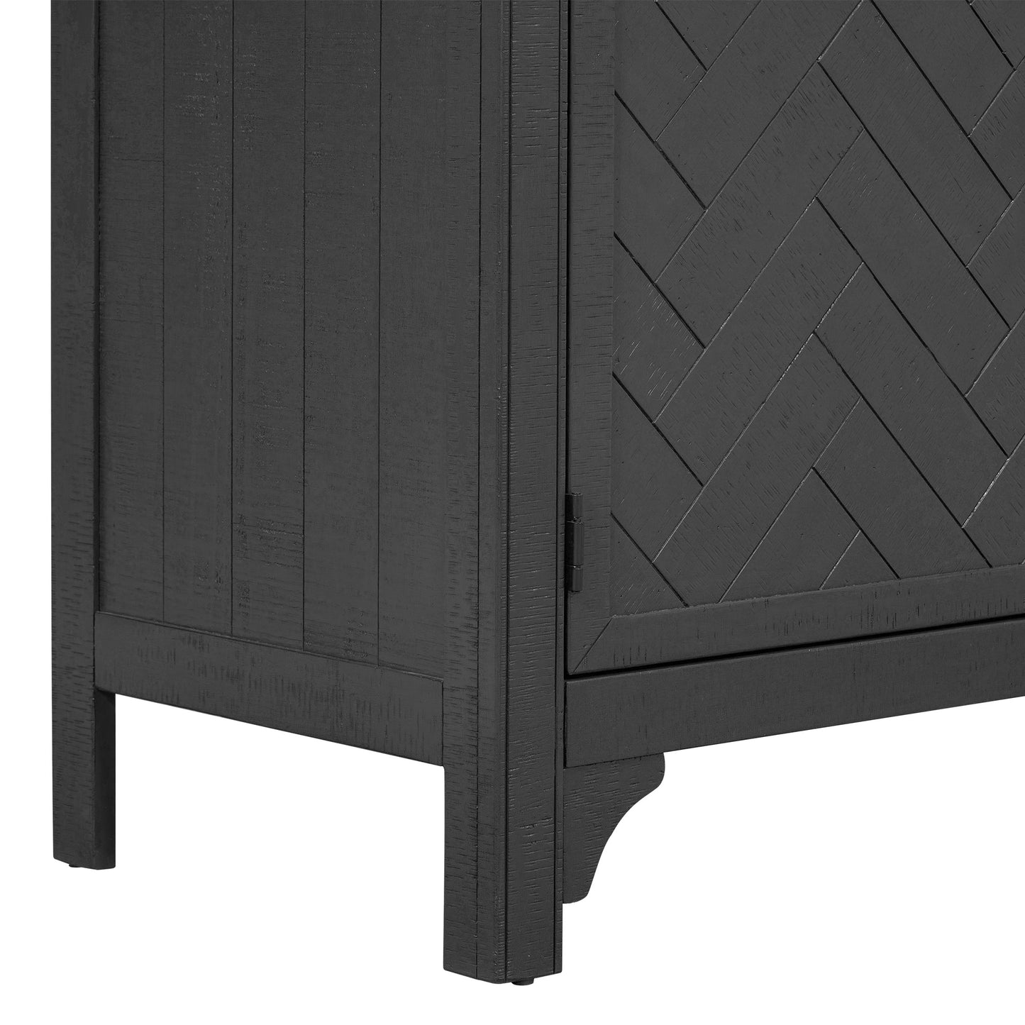 U_Style Designed Storage Cabinet Sideboard with MDF+Pine veneer , Adjustable Shelves, Suitable for Living Rooms, Entrance and Study Rooms.