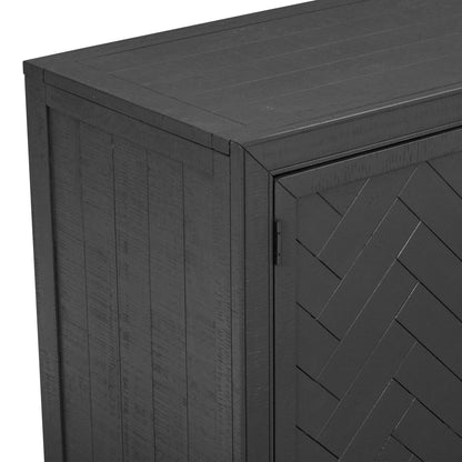 U_Style Designed Storage Cabinet Sideboard with MDF+Pine veneer , Adjustable Shelves, Suitable for Living Rooms, Entrance and Study Rooms.