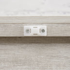 Glass display cabinet 4 Tier Glass Display Cabinet Storage Curio Cabinet with Flip up Glass Doors, Collectors Showcase Toy Figure Organizers Rack, Bookcase for Living Room White