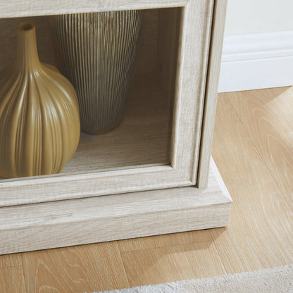 Glass display cabinet 4 Tier Glass Display Cabinet Storage Curio Cabinet with Flip up Glass Doors, Collectors Showcase Toy Figure Organizers Rack, Bookcase for Living Room White