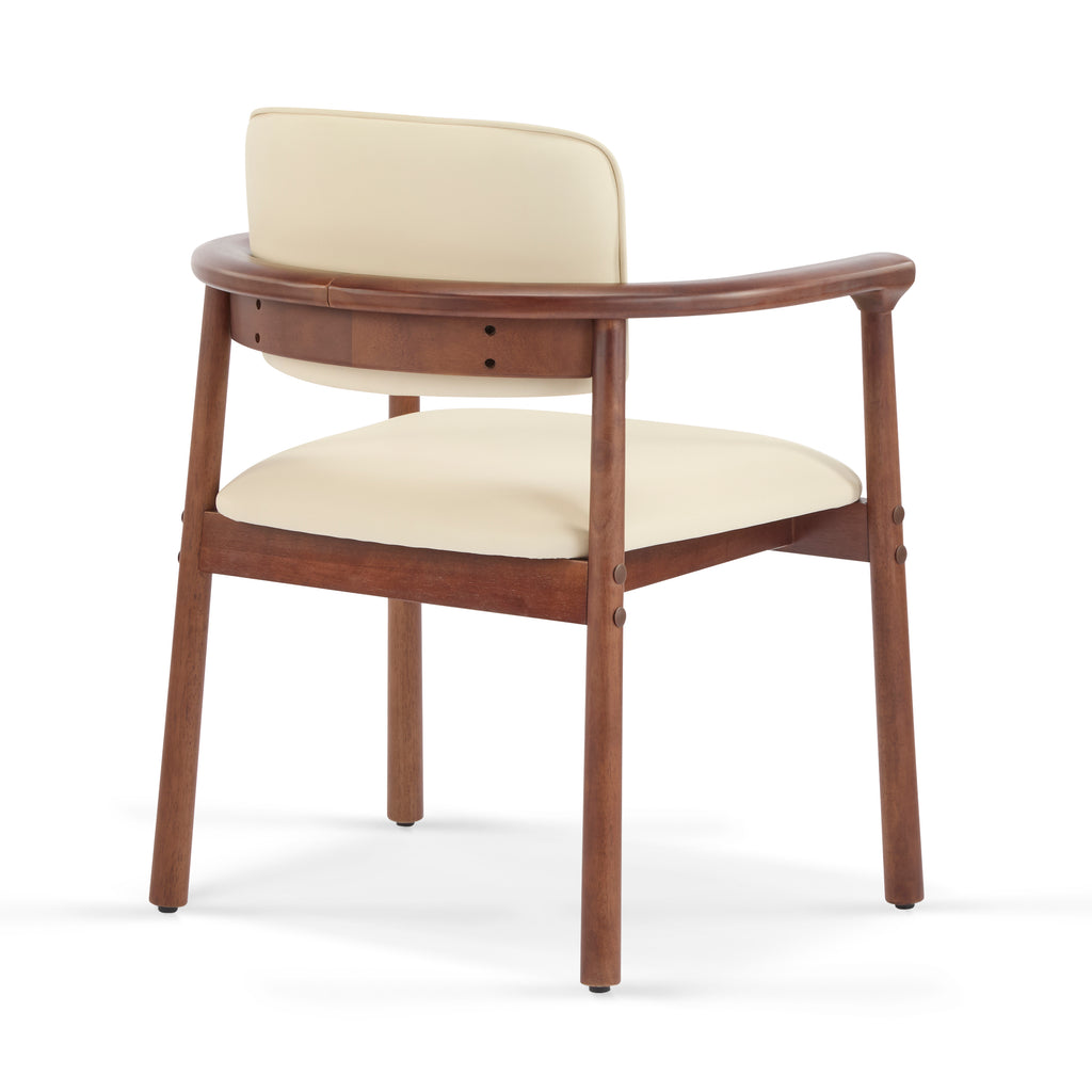 2 - Pack Dining Room Chairs, Sturdy Rubber Wood, Comfortable PU Foam Seat, Ideal for Home & Kitchen