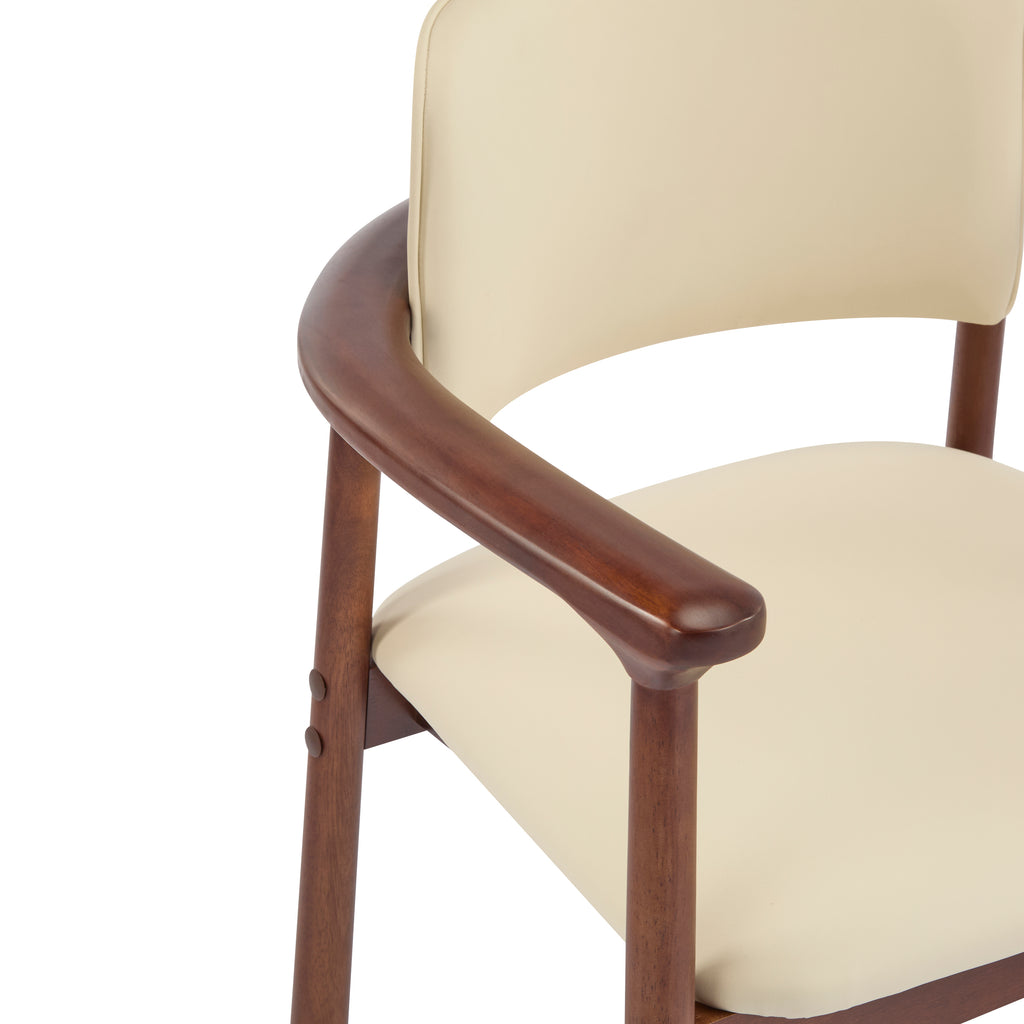 2 - Pack Dining Room Chairs, Sturdy Rubber Wood, Comfortable PU Foam Seat, Ideal for Home & Kitchen