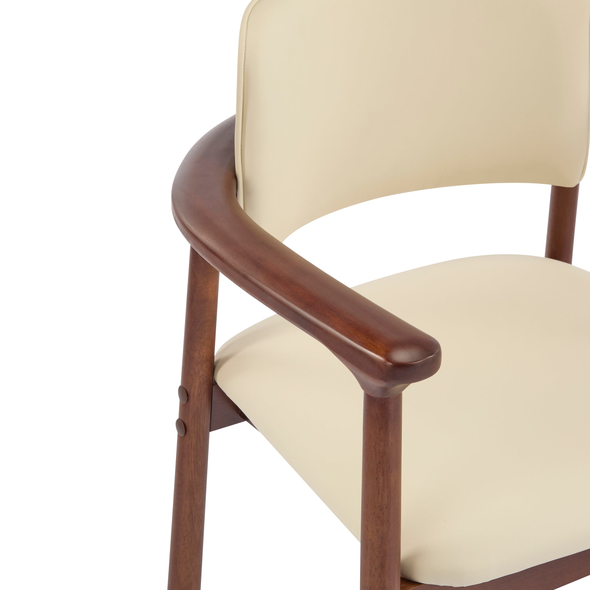 2 - Pack Dining Room Chairs, Sturdy Rubber Wood, Comfortable PU Foam Seat, Ideal for Home & Kitchen