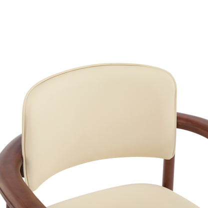 2 - Pack Dining Room Chairs, Sturdy Rubber Wood, Comfortable PU Foam Seat, Ideal for Home & Kitchen