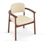 2 - Pack Dining Room Chairs, Sturdy Rubber Wood, Comfortable PU Foam Seat, Ideal for Home & Kitchen