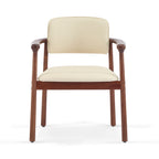 2 - Pack Dining Room Chairs, Sturdy Rubber Wood, Comfortable PU Foam Seat, Ideal for Home & Kitchen