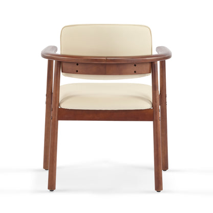 2 - Pack Dining Room Chairs, Sturdy Rubber Wood, Comfortable PU Foam Seat, Ideal for Home & Kitchen