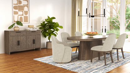 Cocoa and Ivory Shelter Upholstered Chair Set of 2