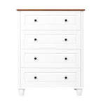 Modern Chest of Drawers, 4 Drawer Dresser, Tall Wood Storage Cabinet for Living Room, Entryway, Hallway