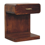 Artisan Furniture Solid Wood Chestnut T-Bar Rounded Bedside