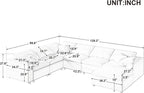 Cloud Oversized Modular Sectional Sofa 129.3"