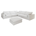 Cloud Modular Sectional Sofa with Storage Ottomans, Down Filled Comfort