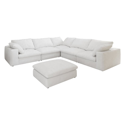 Cloud Modular Sectional Sofa with Storage Ottomans, Down Filled Comfort