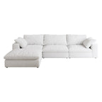 Cloud Modular Sectional Sofa with Storage Ottomans, Down Filled Comfort