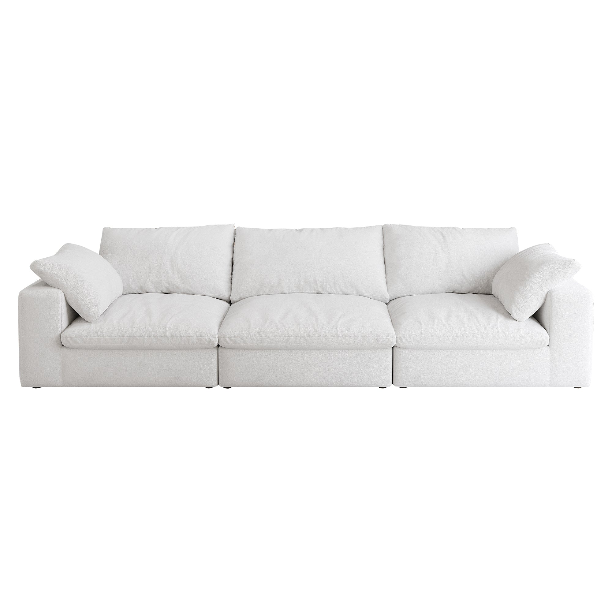 Cloud Modular Sectional Sofa with Storage Ottomans, Down Filled Comfort