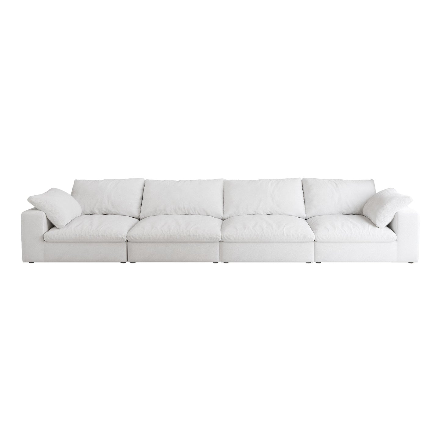 Cloud Modular Sectional Sofa with Storage Ottomans, Down Filled Comfort