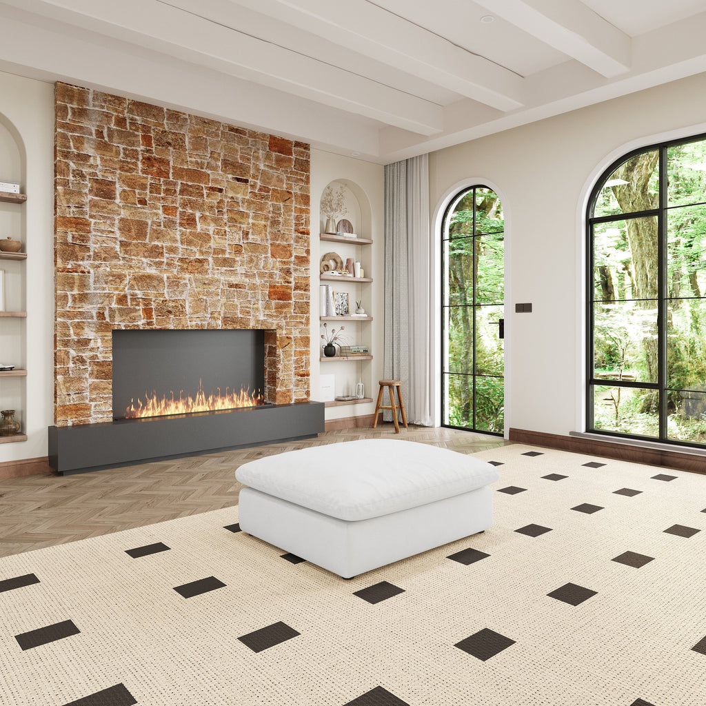 Cloud Modular Sectional Sofa with Storage Ottomans, Down Filled Comfort