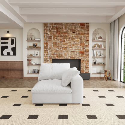 Cloud Modular Sectional Sofa with Storage Ottomans, Down Filled Comfort