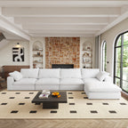 Cloud Modular Sectional Sofa with Storage Ottomans, Down Filled Comfort