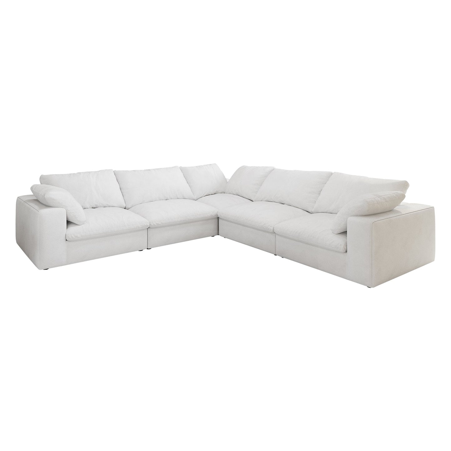 Cloud Modular Sectional Sofa with Storage Ottomans, Down Filled Comfort