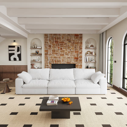 Cloud Modular Sectional Sofa with Storage Ottomans, Down Filled Comfort