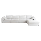 Cloud Modular Sectional Sofa with Storage Ottomans, Down Filled Comfort