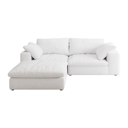 Cloud Modular Sectional Sofa with Storage Ottomans, Down Filled Comfort
