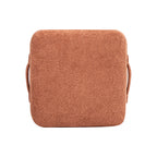 Clyde 14' Tapered Square Upholstered Ottoman, Spice Orange