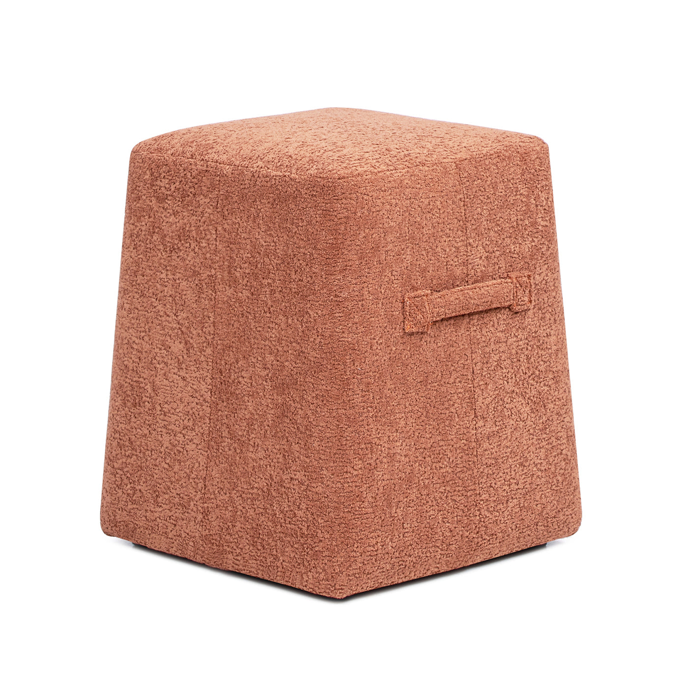 Clyde 14' Tapered Square Upholstered Ottoman, Spice Orange