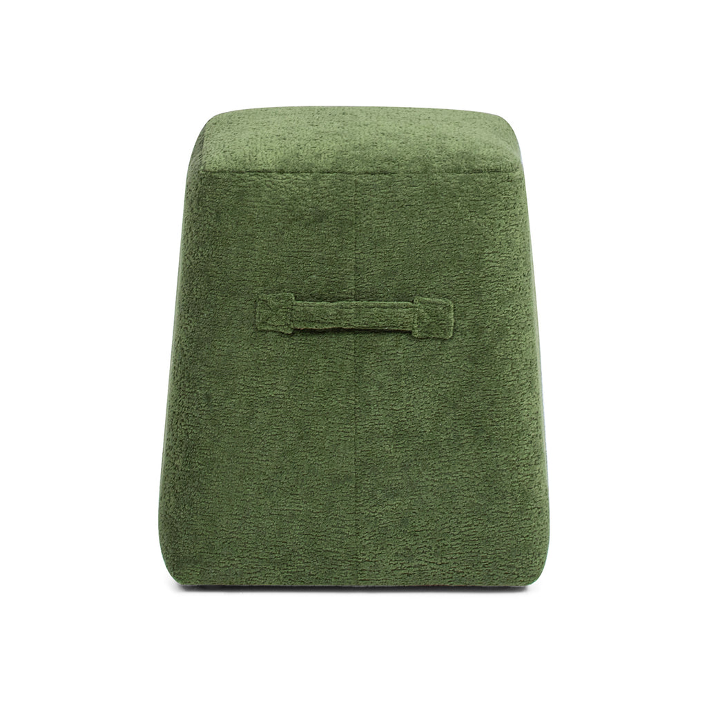 Clyde 14' Tapered Square Upholstered Ottoman, Moss Green