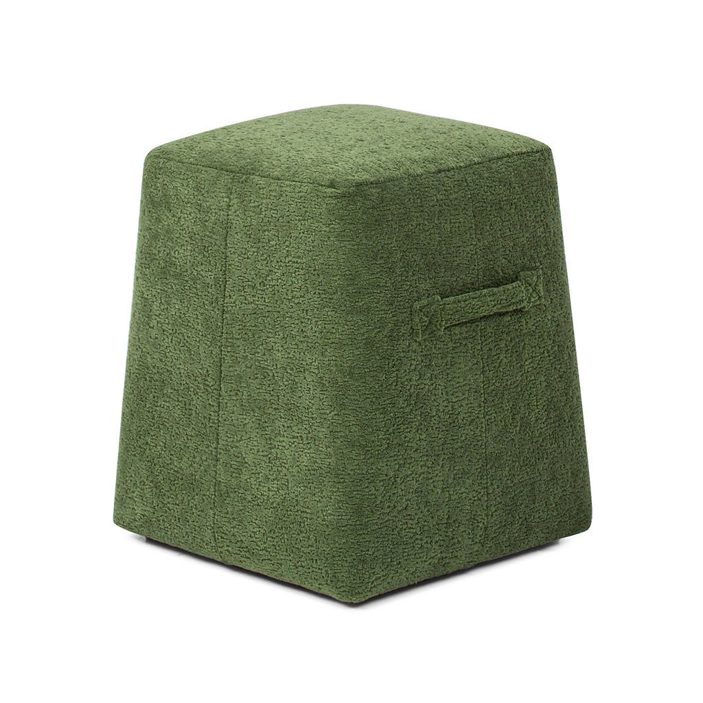 Clyde 14' Tapered Square Upholstered Ottoman, Moss Green
