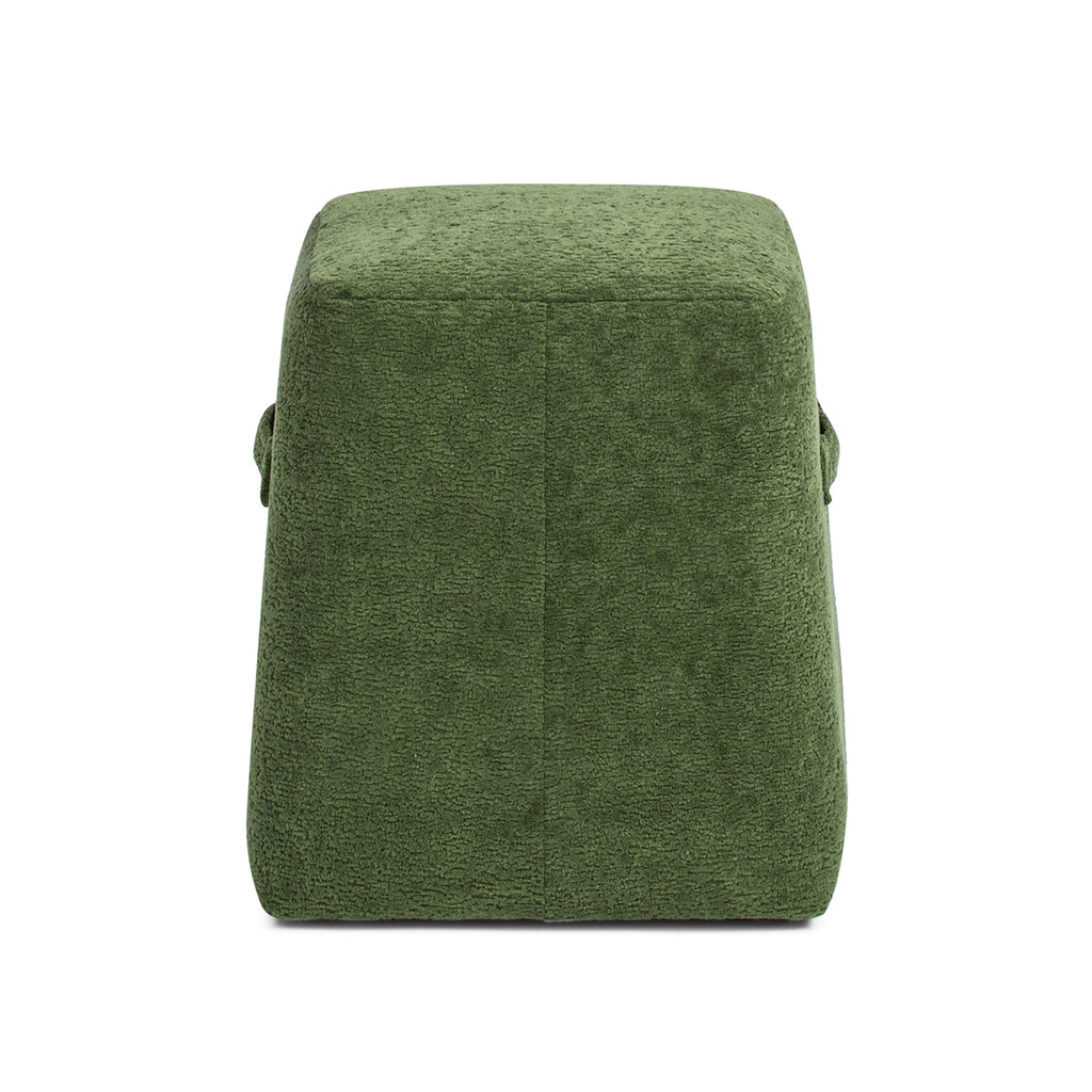Clyde 14' Tapered Square Upholstered Ottoman, Moss Green