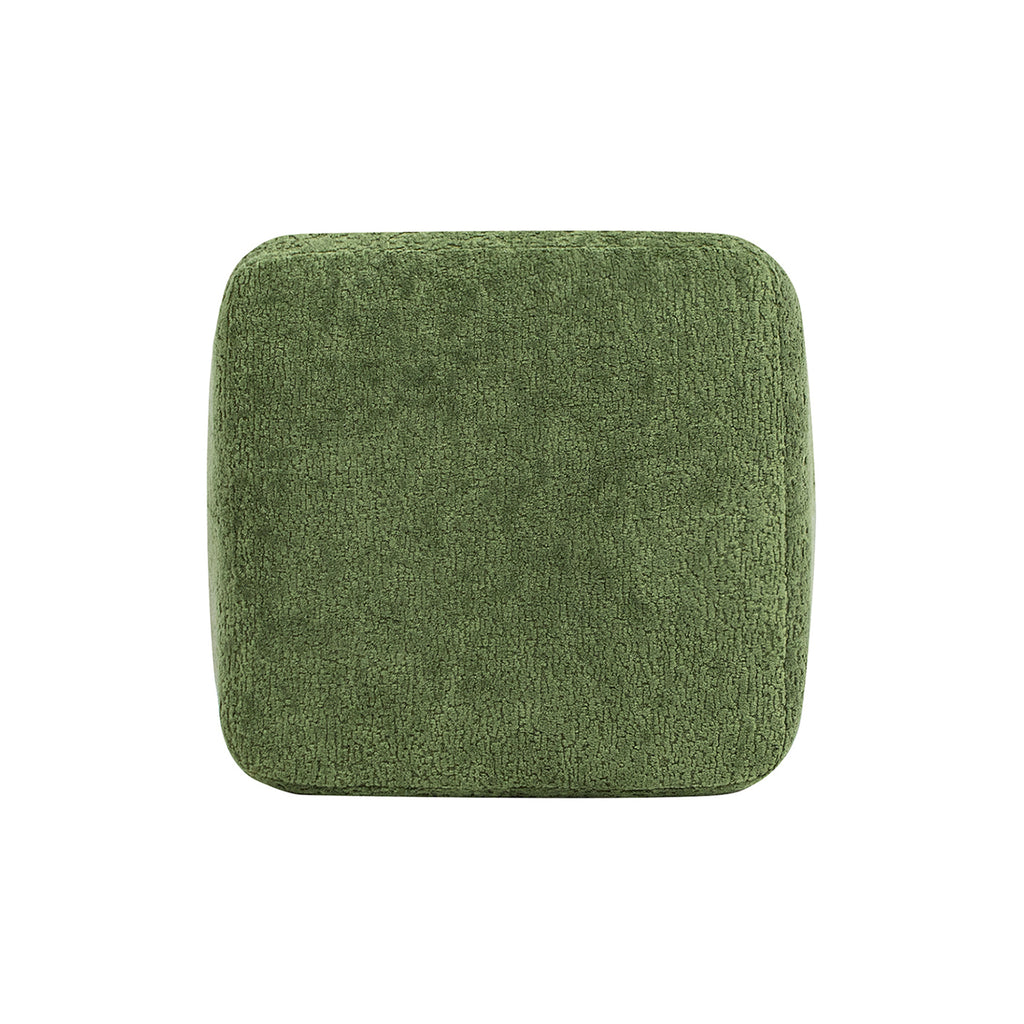 Clyde 14' Tapered Square Upholstered Ottoman, Moss Green