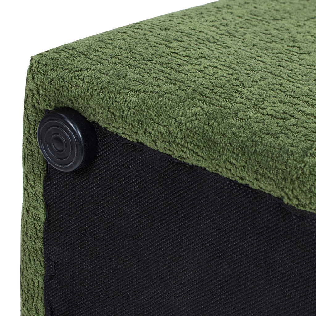 Clyde 14' Tapered Square Upholstered Ottoman, Moss Green