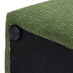Clyde 14' Tapered Square Upholstered Ottoman, Moss Green