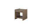 Cocoa Brown Solid Wood End Table With Soft Closing Drawers.