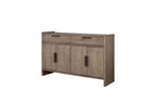 Cocoa Stained Solid Wood Server Cabinet for Dining Room.