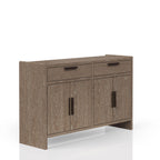 Cocoa Stained Solid Wood Server Cabinet for Dining Room.