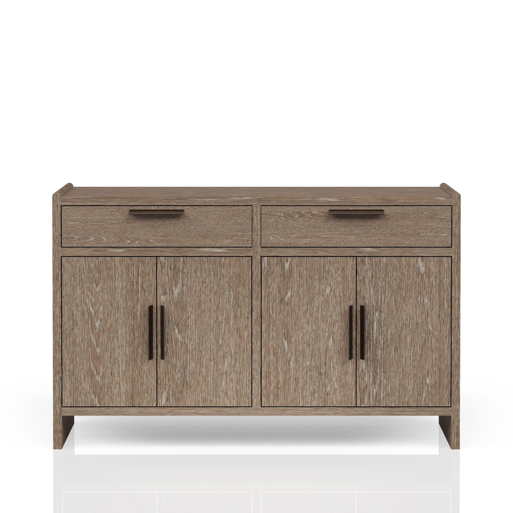 Cocoa Stained Solid Wood Server Cabinet for Dining Room.