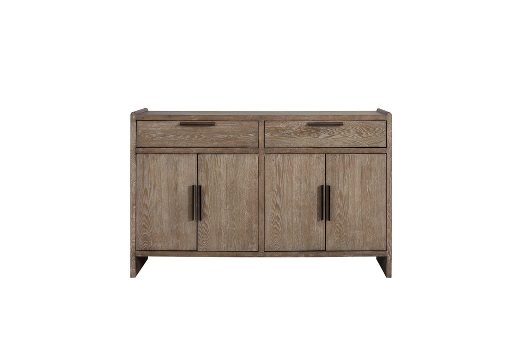 Cocoa Stained Solid Wood Server Cabinet for Dining Room.